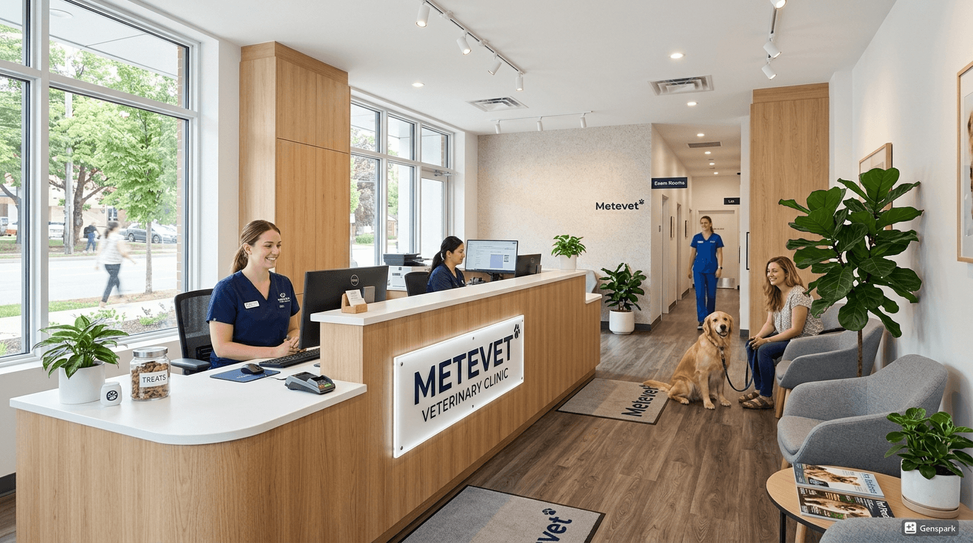MeteVet klinik resepsiyonu